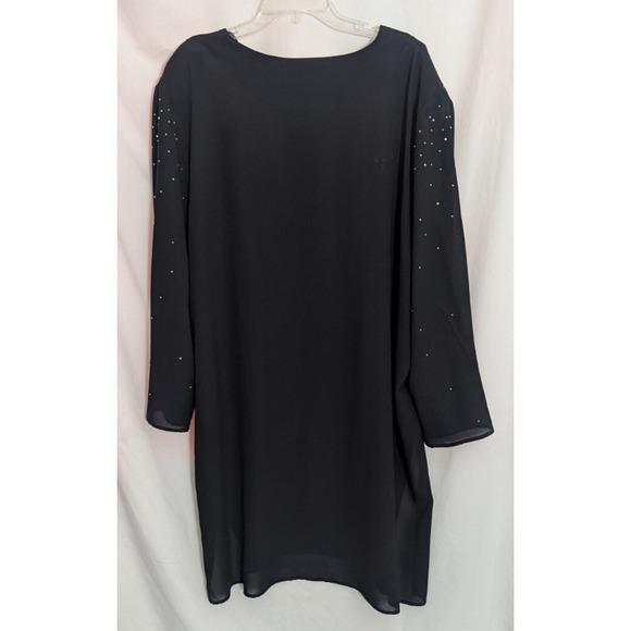 Vtg Whisper Black Rhinestone Long Blazer Jacket 3XL Y1 Whimsigoth Goth Glam - Picture 5 of 5